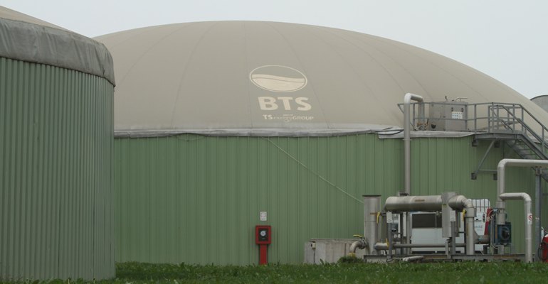意大利的许多BTS沼气装置之一。