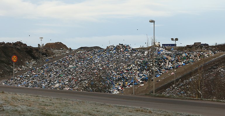 瑞典戈尔的普斯巴卡市资源恢复和垃圾填埋场。